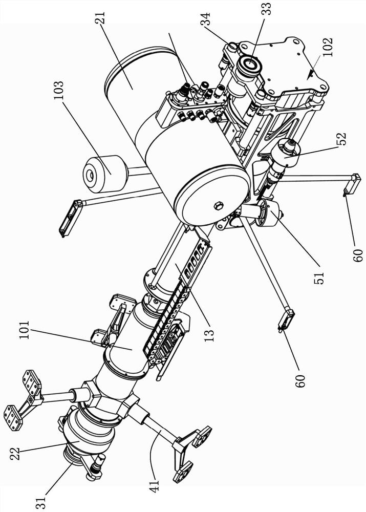 Reactor pressure vessel main pipeline nozzle internal inspection equipment