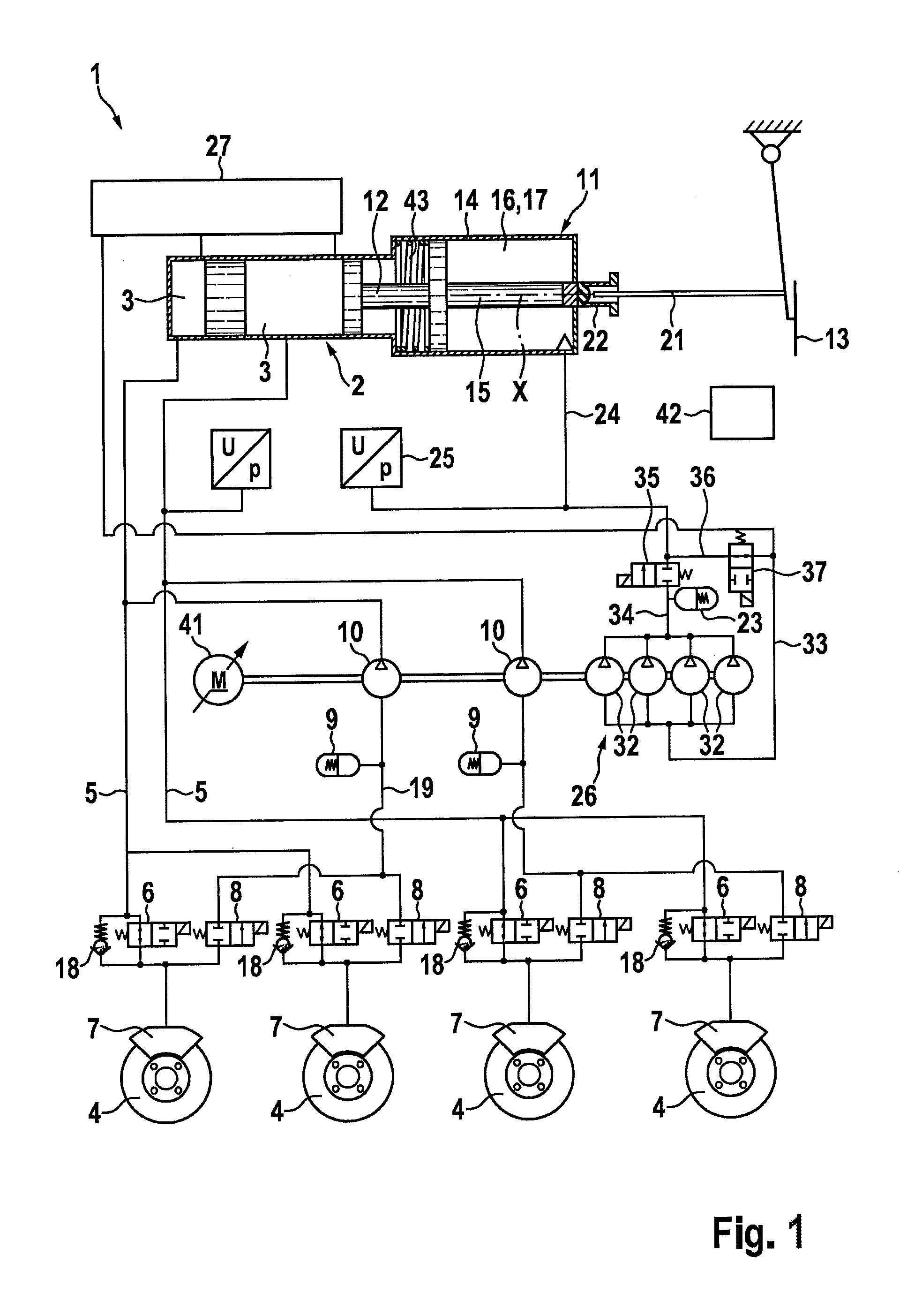 Power-assisted braking system for a vehicle and method for controlling the power-assisted braking system