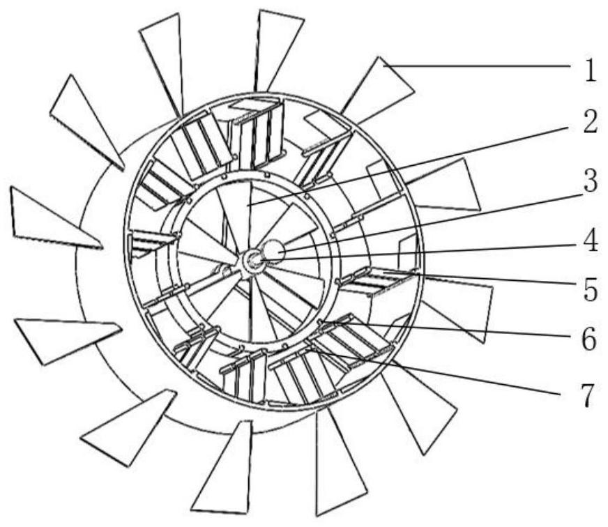 Birotor micro-flow energy capturing power generation device based on piezoelectric effect