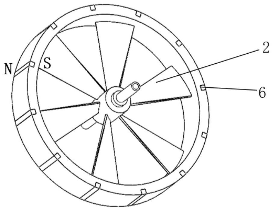 Birotor micro-flow energy capturing power generation device based on piezoelectric effect