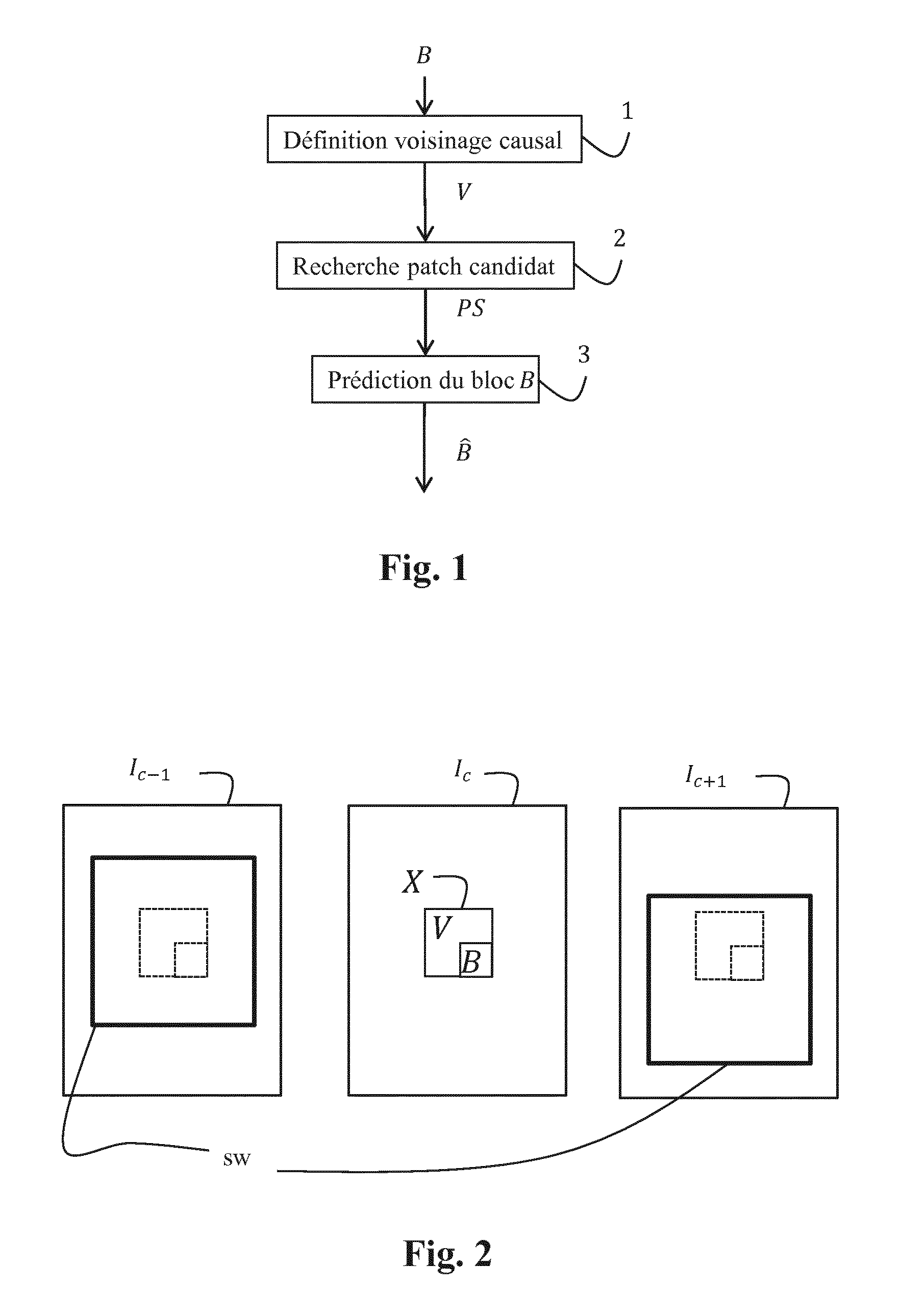 Inter-image prediction method and device and corresponding encoding method and device