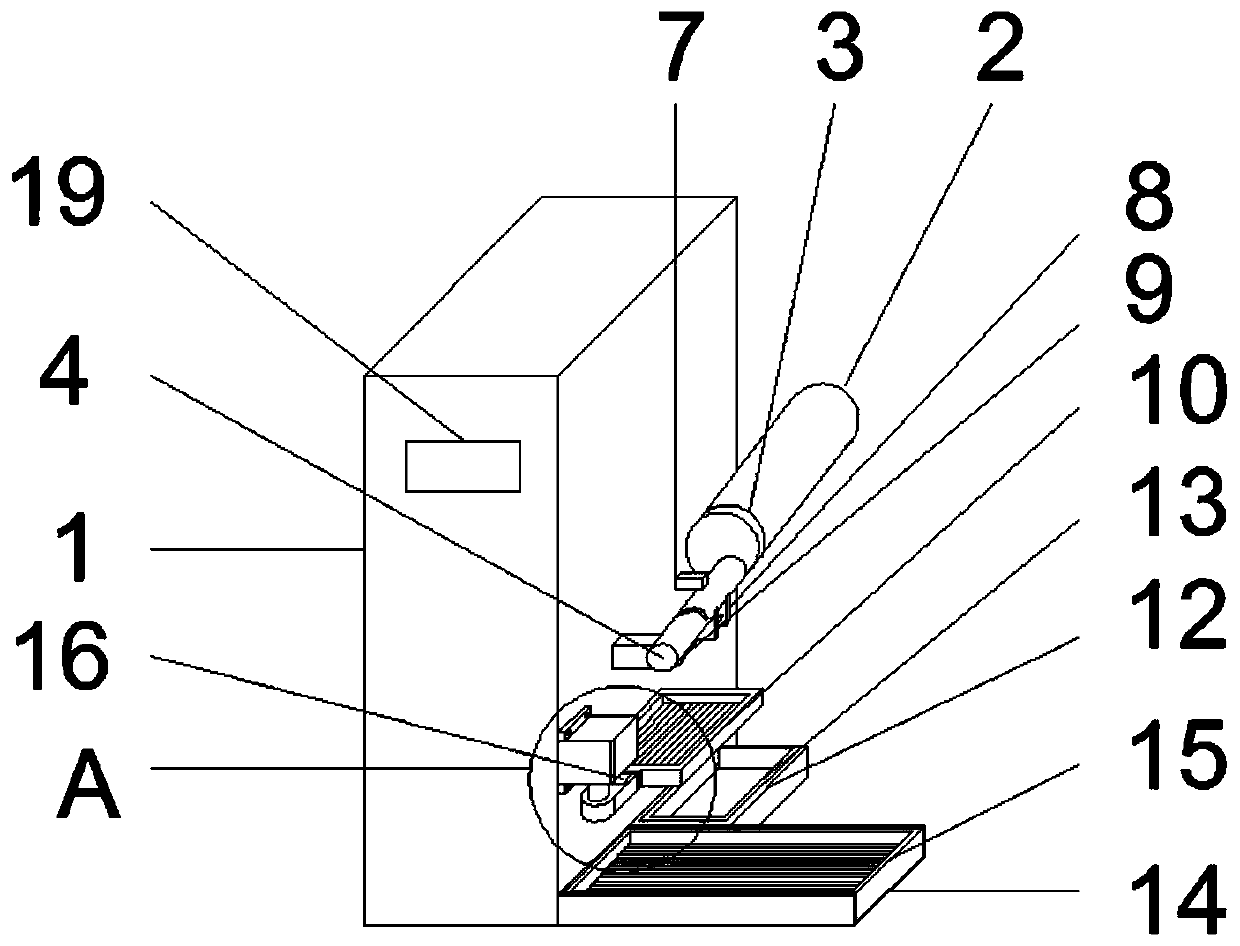 A carbon rod discharge screening device