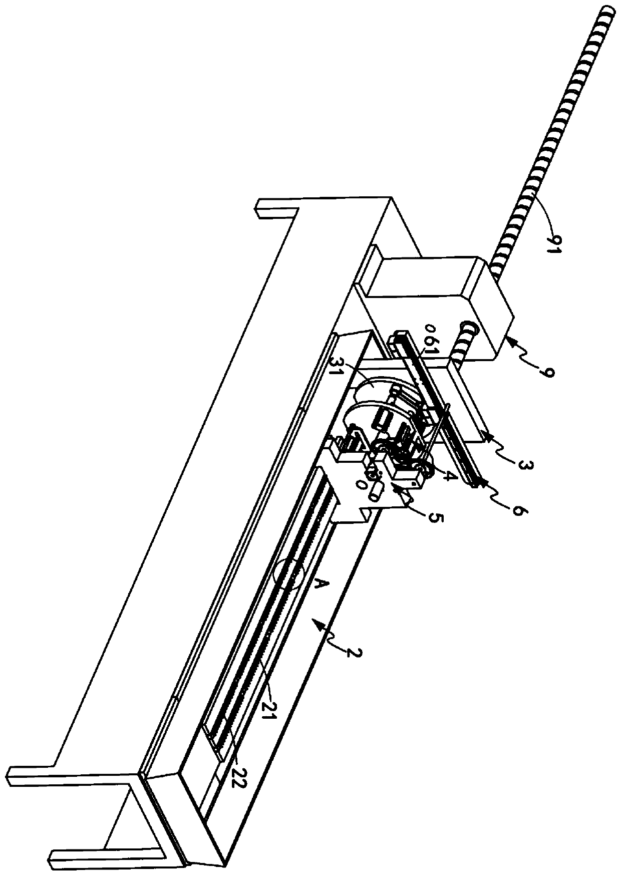 A broaching machine for automatically processing the tooth surface of a complete set of connecting rod workpieces