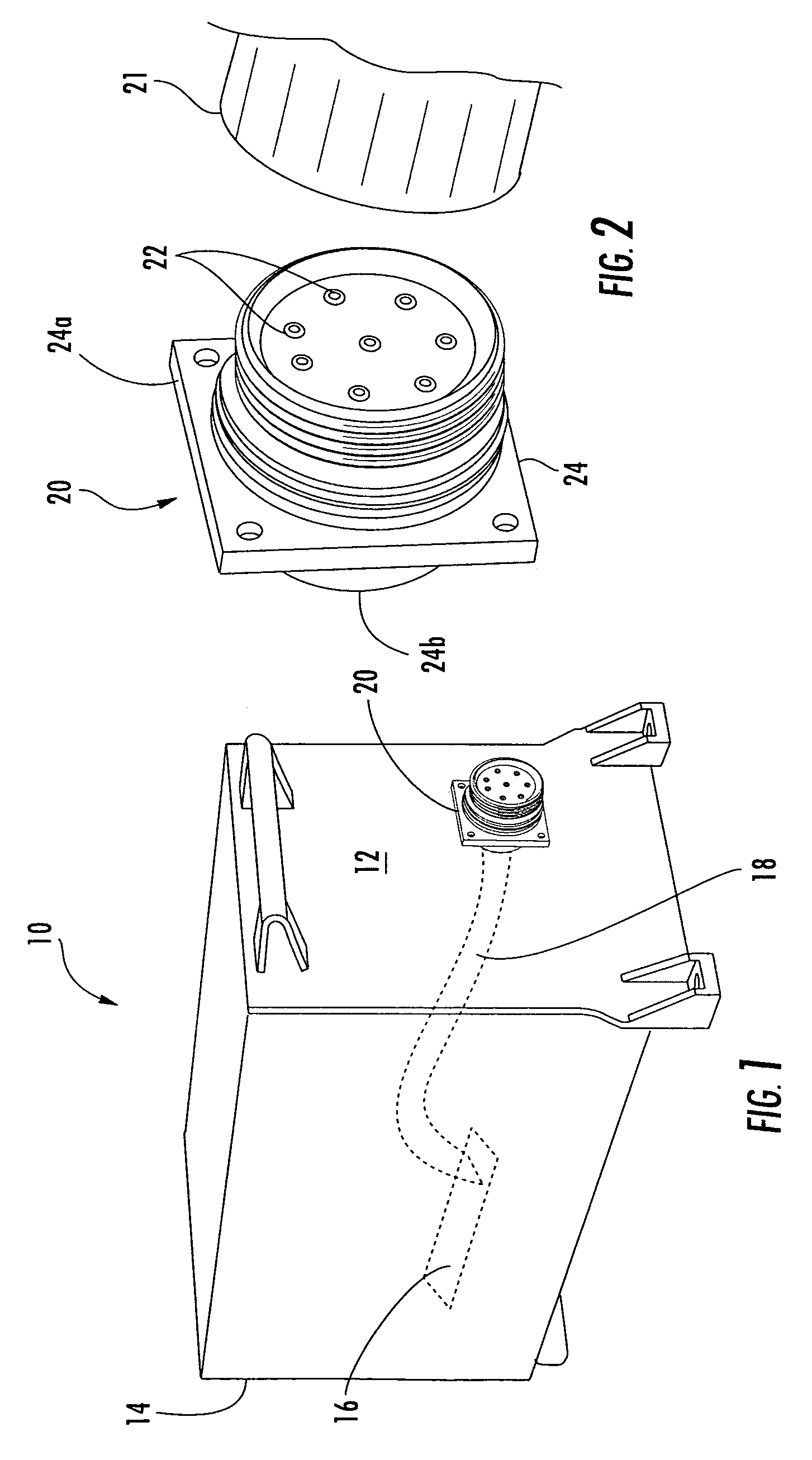 Wall mount fiber optic connector and associated method for forming the same