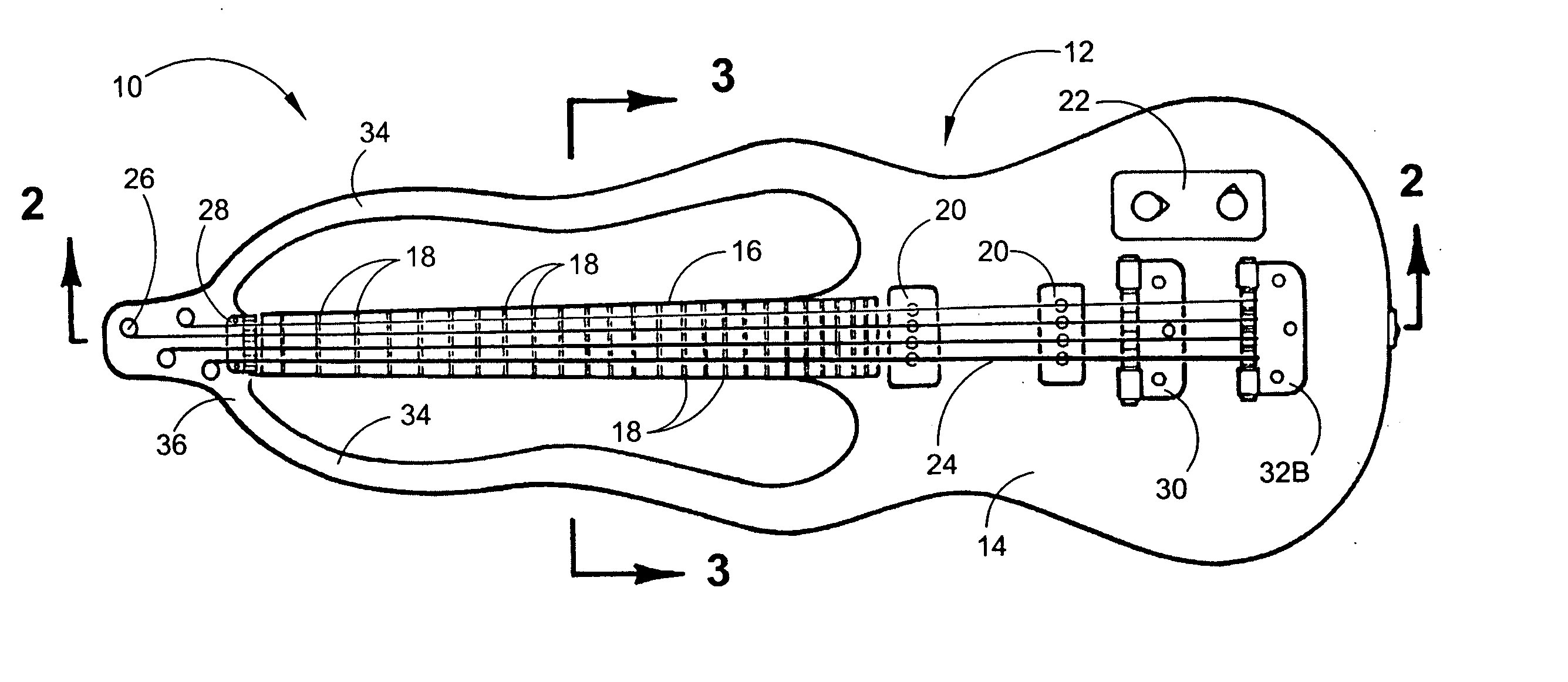 Compound musical instrument string configuration and support system