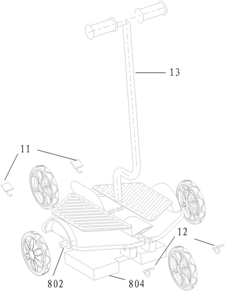 Four-wheeled electric skateboard scooter