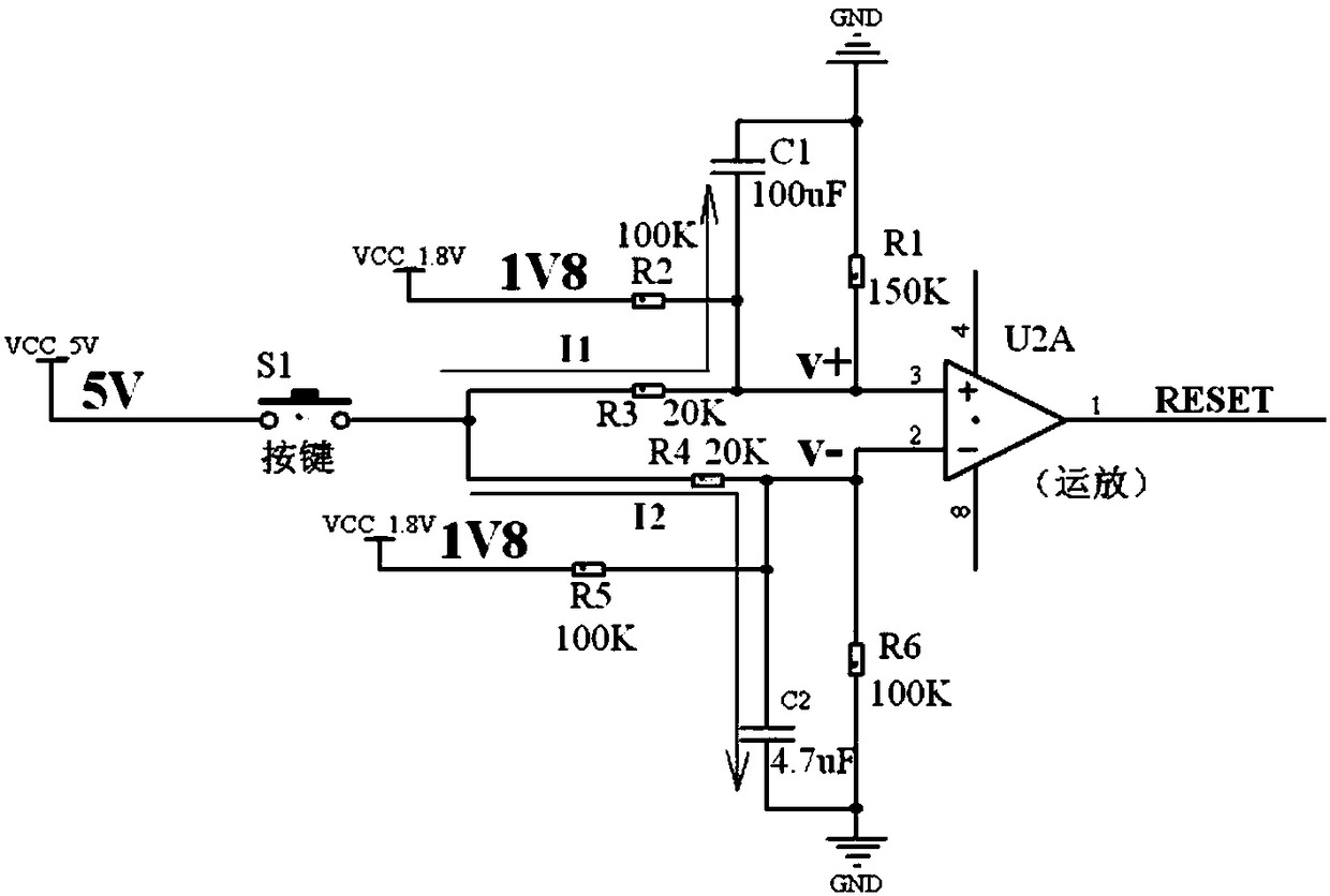 Button control device reset circuit and method