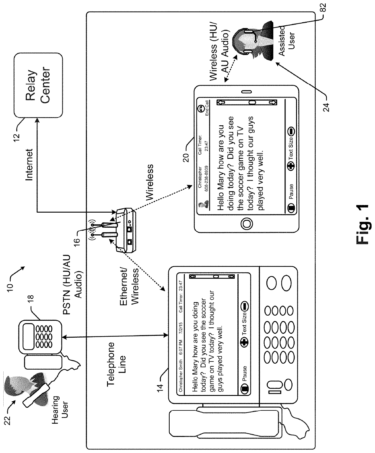Text assisted telphony on wireless device method and apparatus