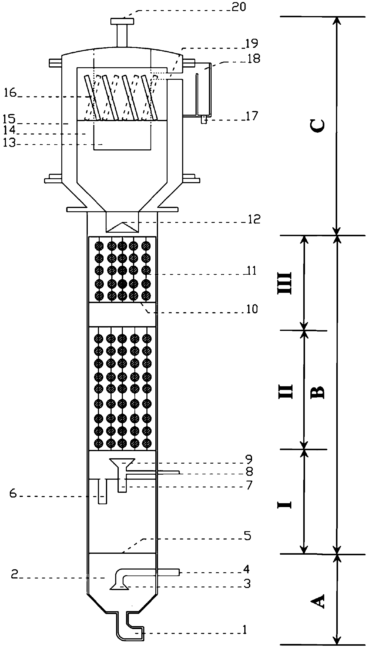 Biological denitrification coupled N2O recovery integrated reactor and method thereof