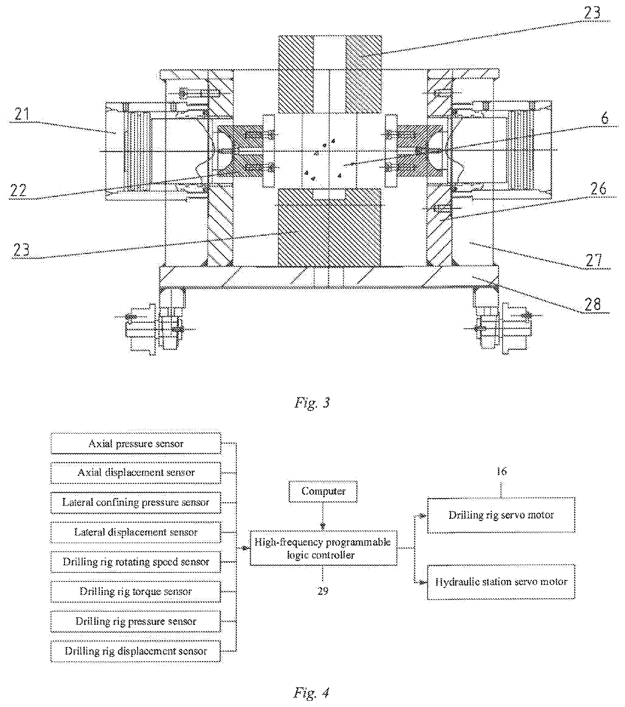 Multifunctional true triaxial rock drilling test system and method