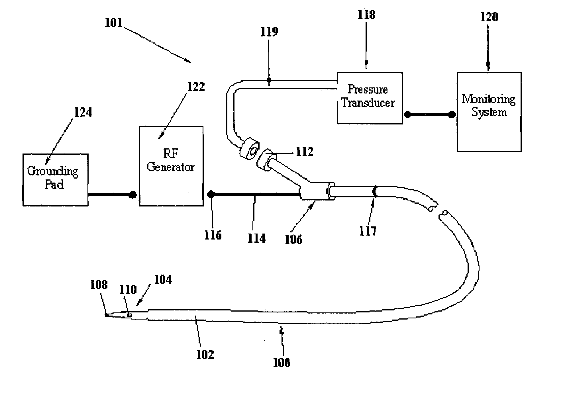 Surgical device with pressure monitoring ability