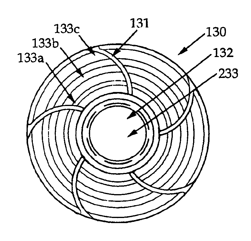 Intervertebral spacer device utilizing a spirally slotted belleville washer having radially spaced concentric grooves