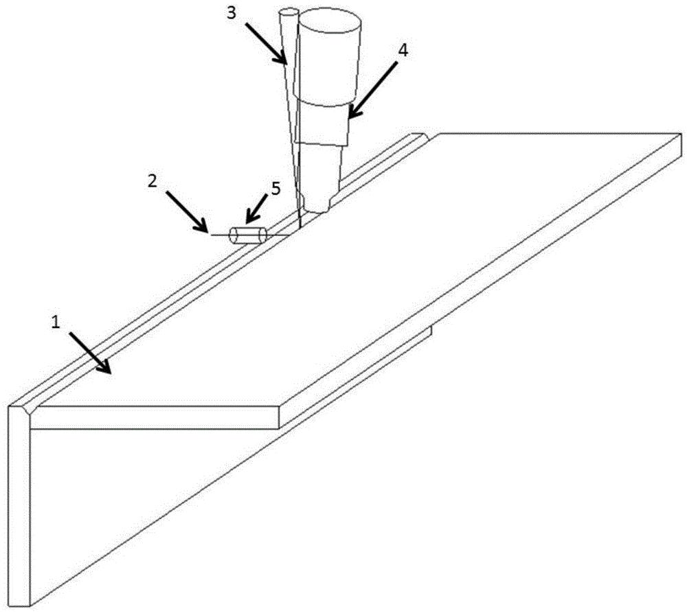 Laser-tig composite wire sealing welding method for L-shaped aluminum alloy structure