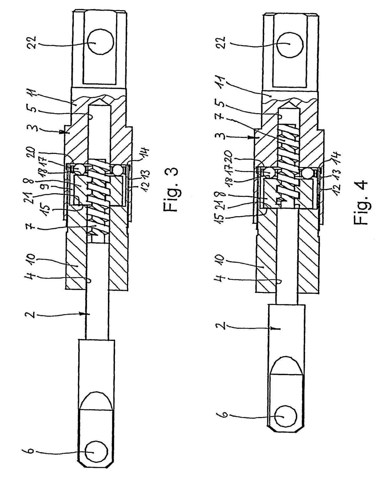 Longitudinally adjustable intermediate piece with a unidirectionally acting displacement blocking mechanism