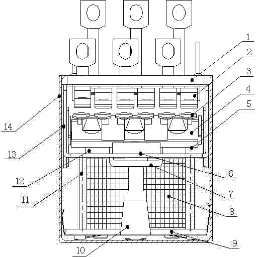 Structure for improving vibration performance of contactor