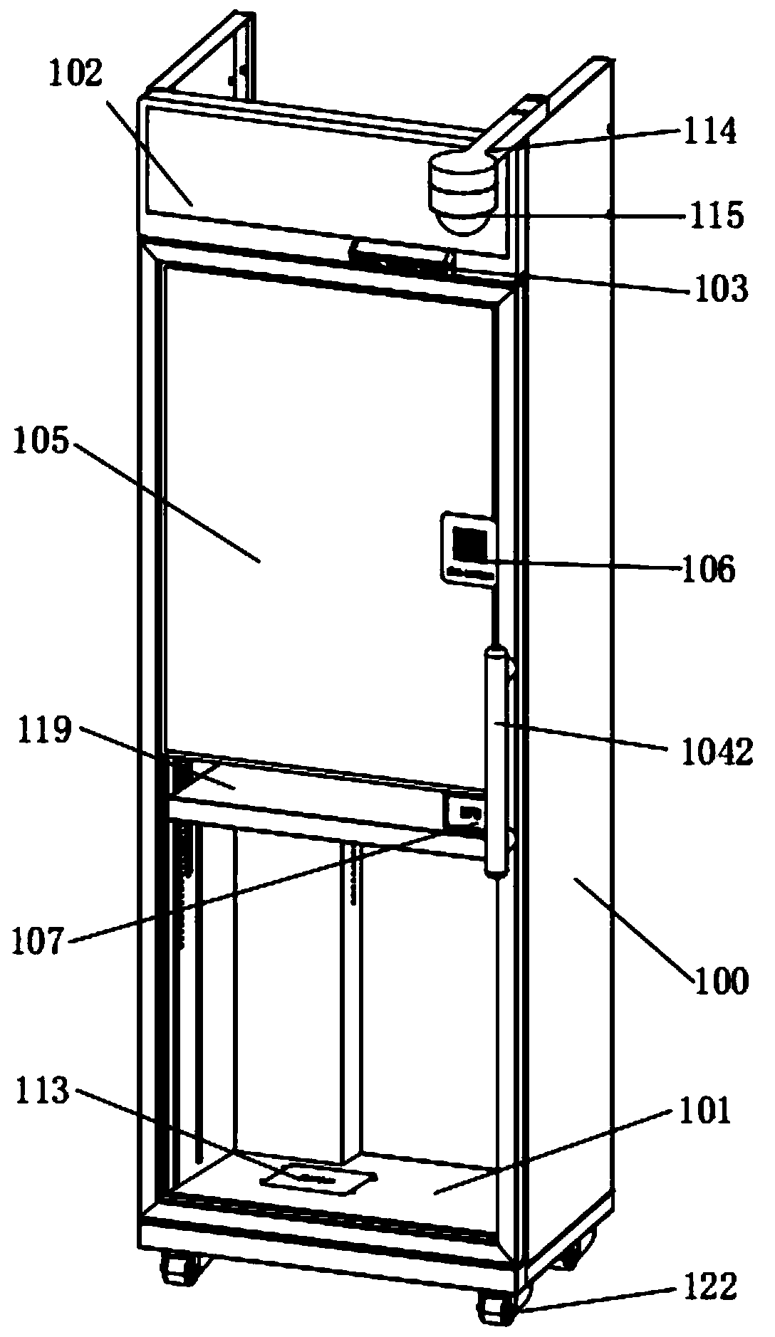 Transversely-arranged shared shopping bag intelligent cabinet and using method thereof