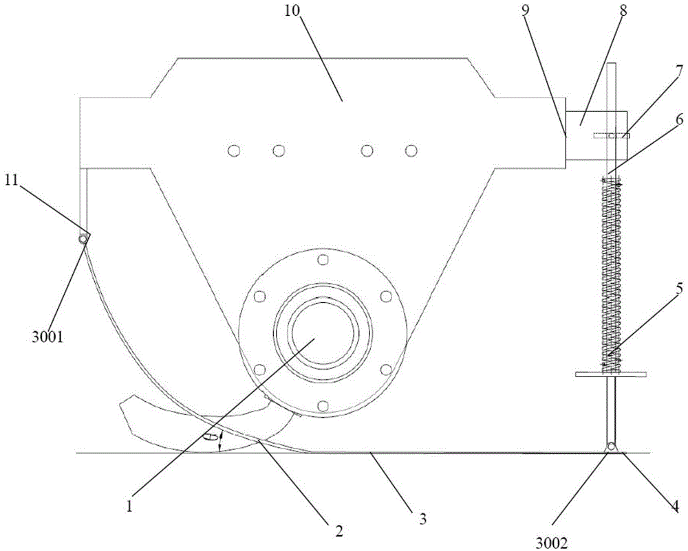 Floating support-type active non-tillage anti-blocking device