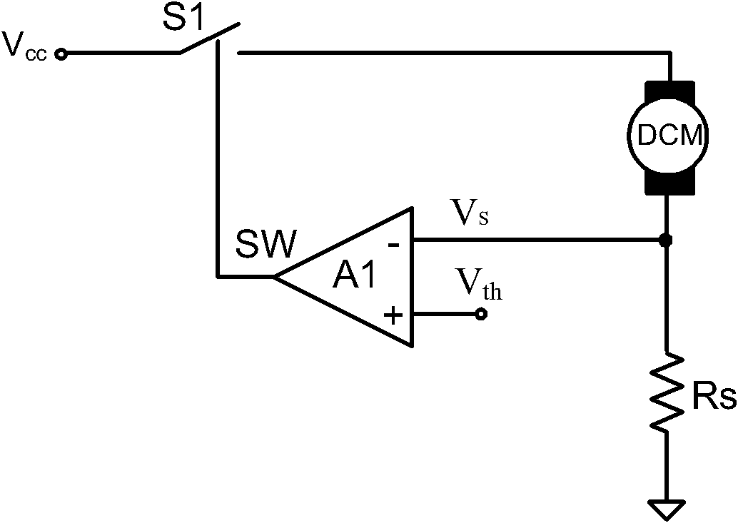 Circuit for detecting locked point current of micro motor