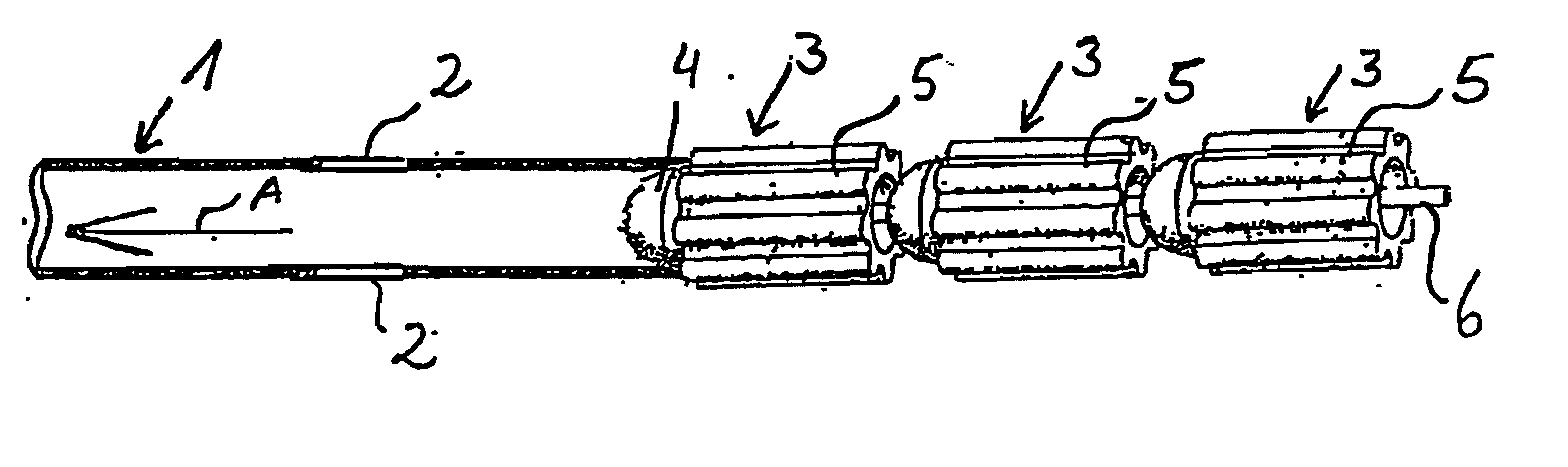 Aspiration drainage system comprising a material depot with an Anti-bacterial action