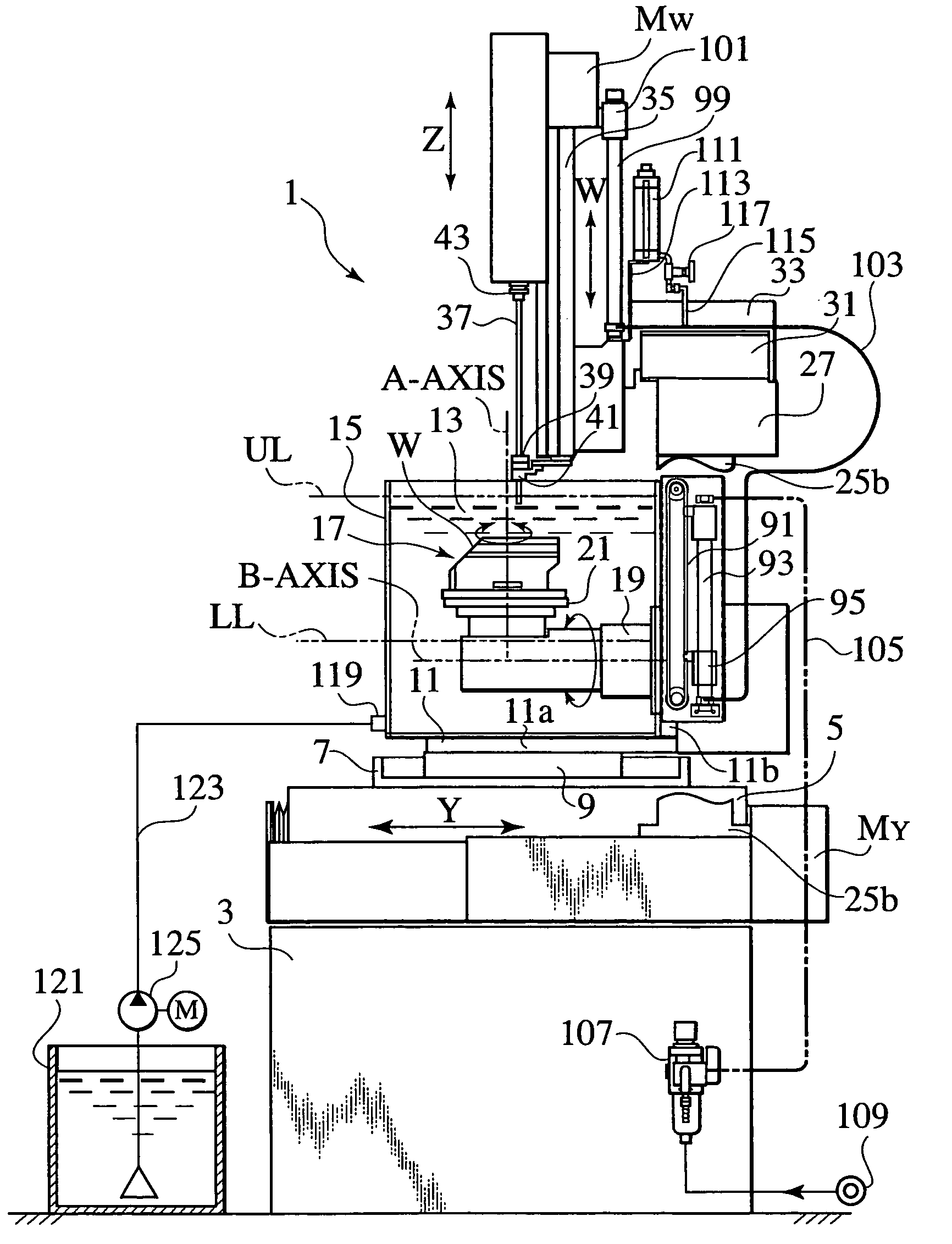 Small-hole electrical discharge machining device and multiple diesinking-and-small-hole electrical discharge machining device, and method for multiple diesinking-and-small-hole electrical discharge machining with the same device