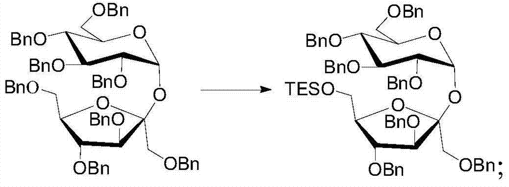 Selective modification method of cane sugar primary hydroxyl