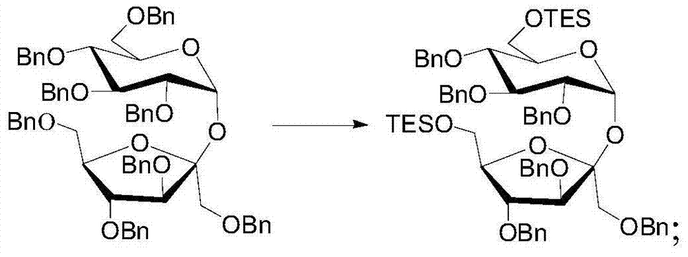 Selective modification method of cane sugar primary hydroxyl