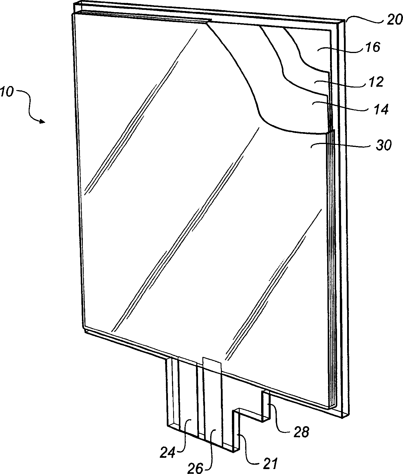 Lighting device with bendable organic light-emitting diode region lighting source and lighting apparatus