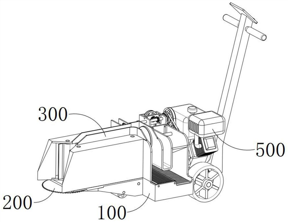 Automatic harvesting, cutting and smashing machine for promoting straw returning