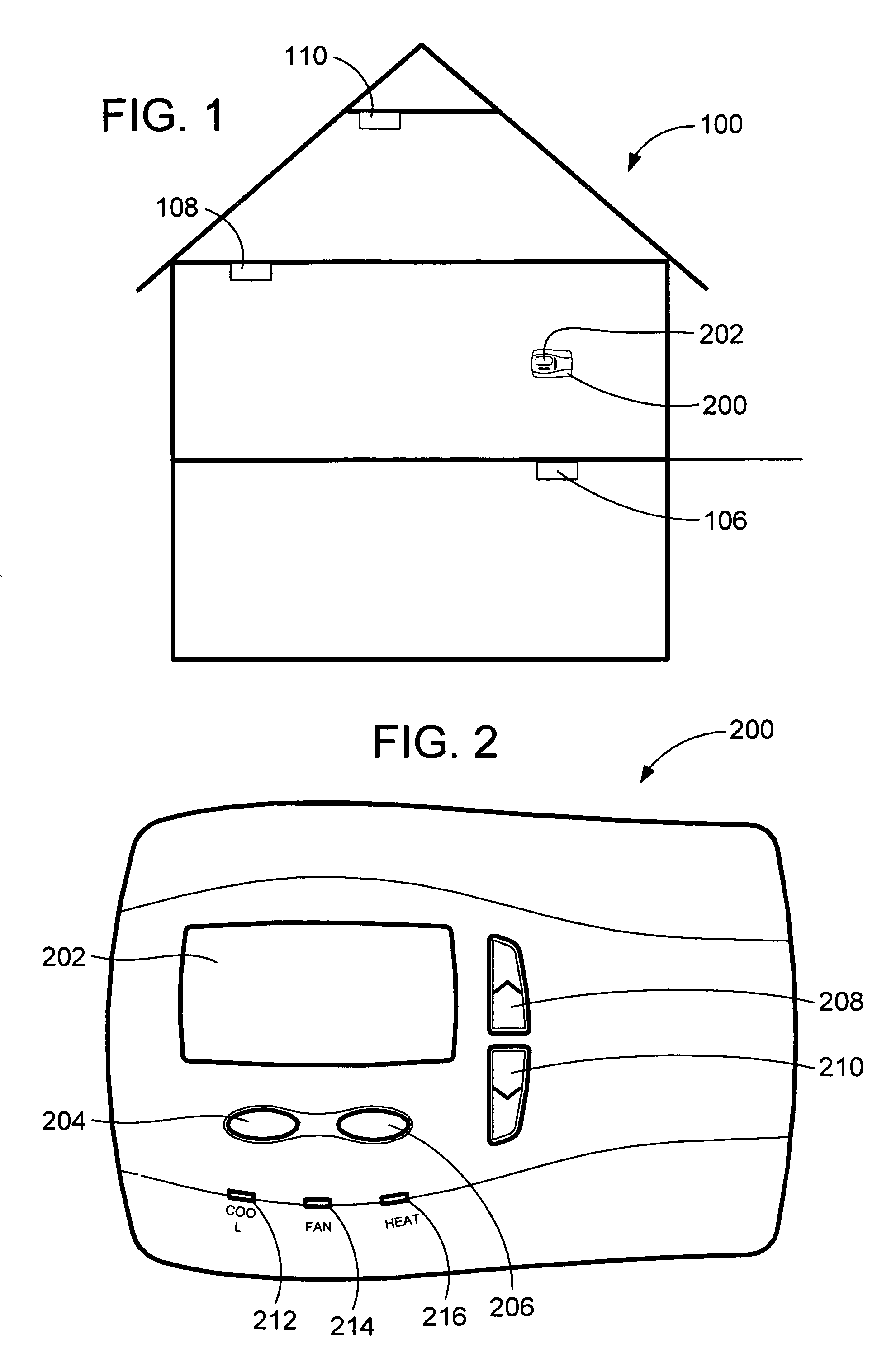 Hazardous condition detection system and method and thermostat for use therewith