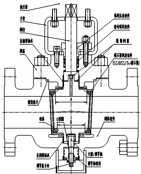 Carbon graphite valve seat component and processing method thereof