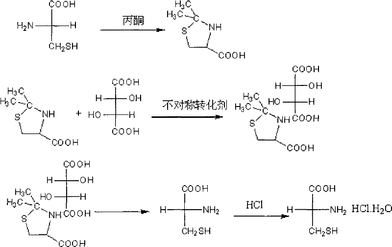 D-cysteine hydrochloride monohydrate preparation method