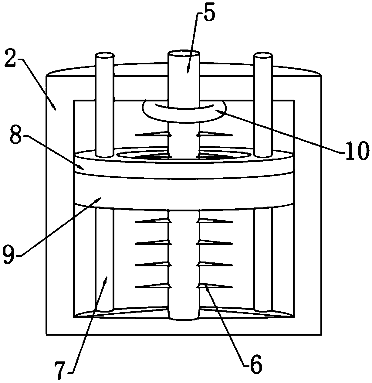 Device for cleaning sediments in machine tool water tank