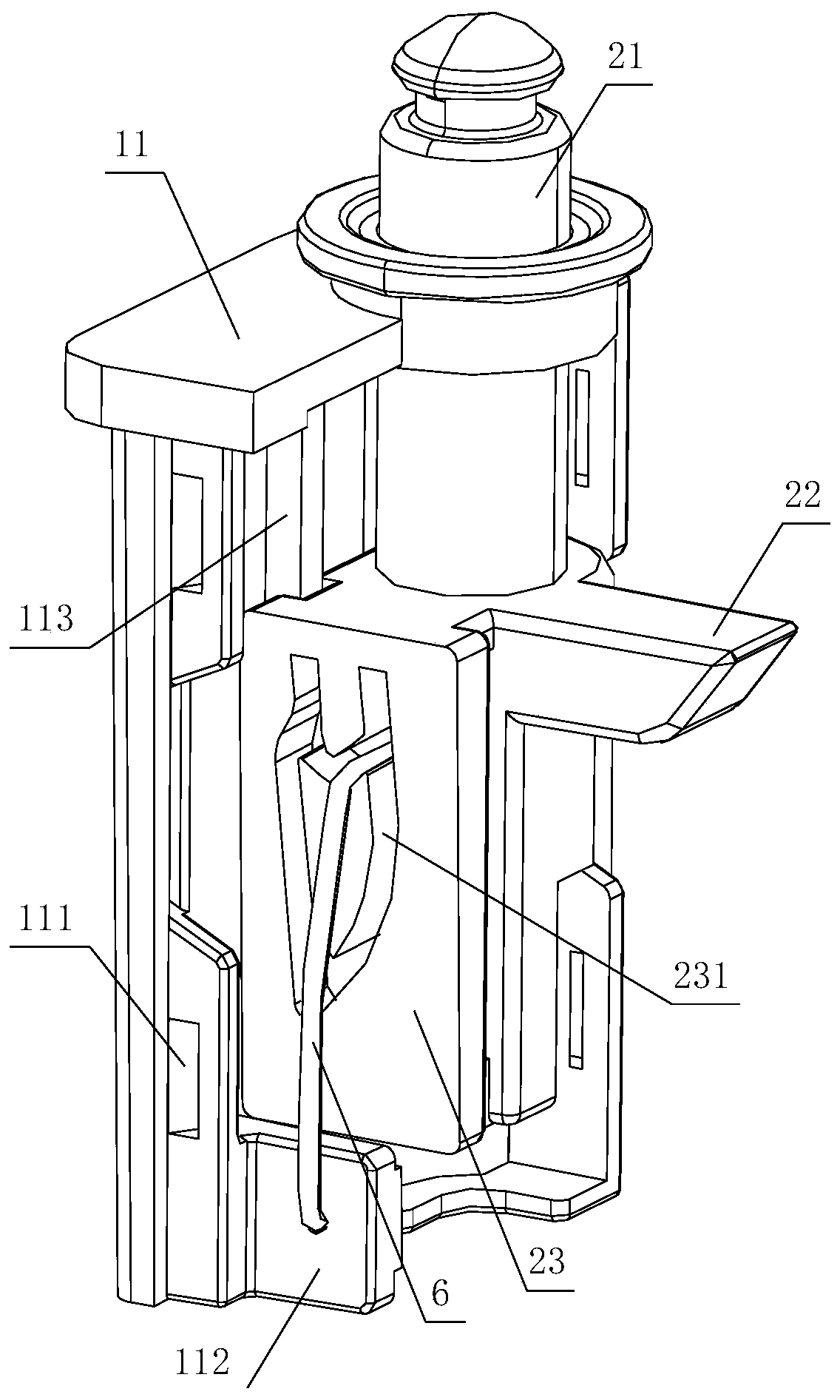 Lock structure with lock pin for a refueling or charging small door