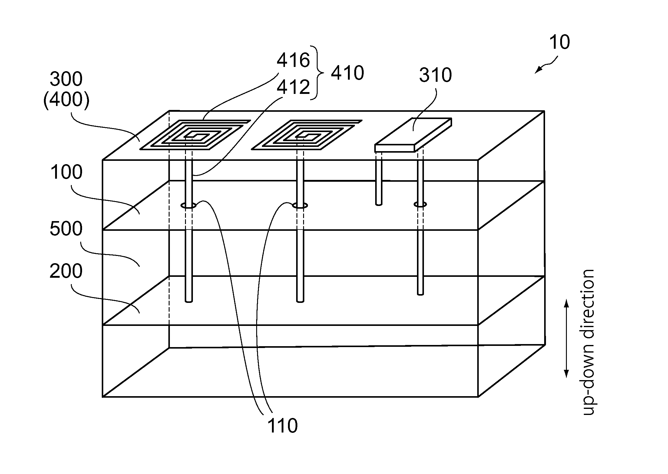 Resonator, multilayer board and electronic device