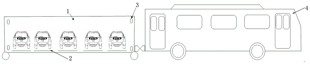 Miniature motor vehicle transport system installed on bus and transport control method thereof