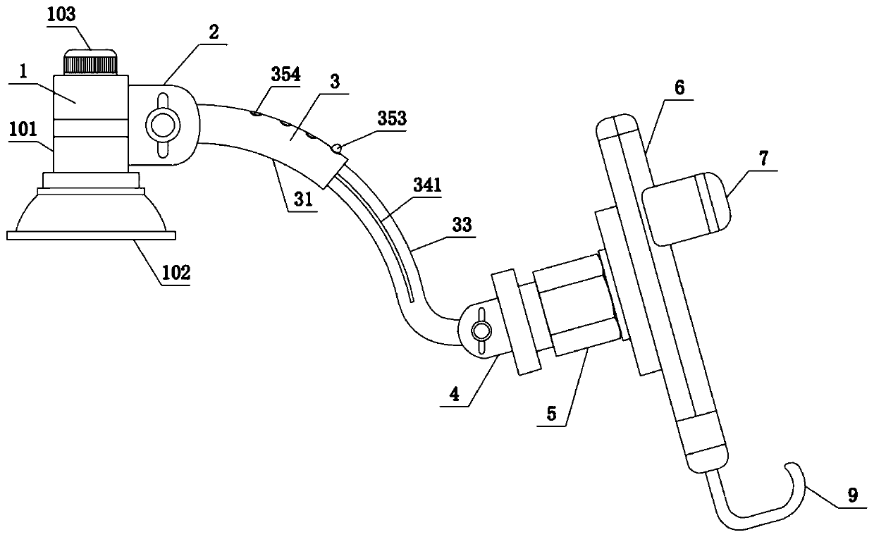 Vehicle-mounted mobile phone damage-free supporting device convenient to fold and unfold