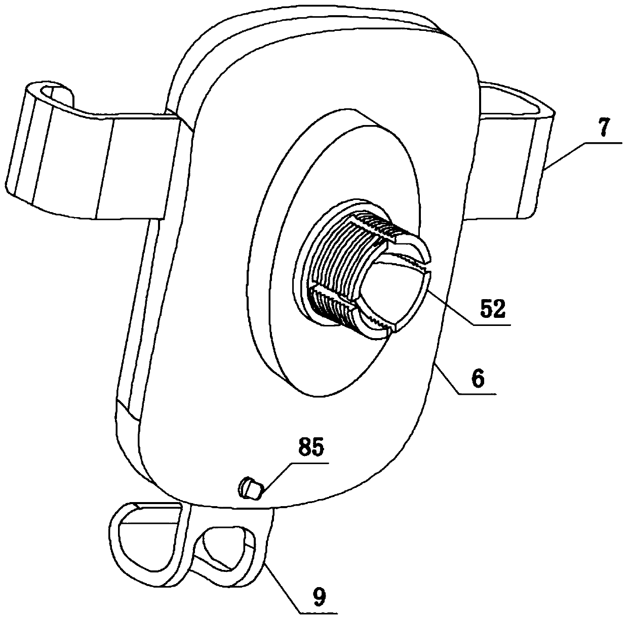 Vehicle-mounted mobile phone damage-free supporting device convenient to fold and unfold