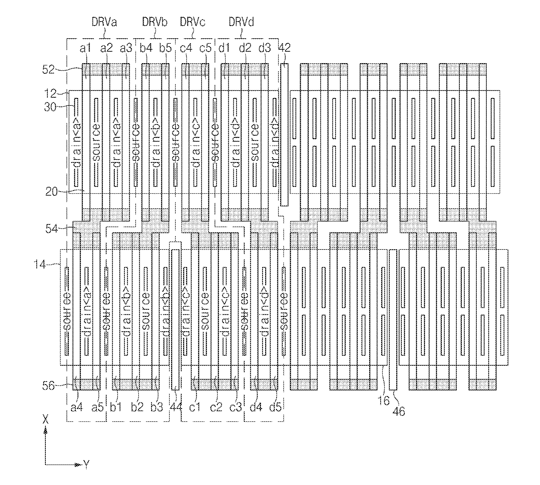 Semiconductor device including drivers