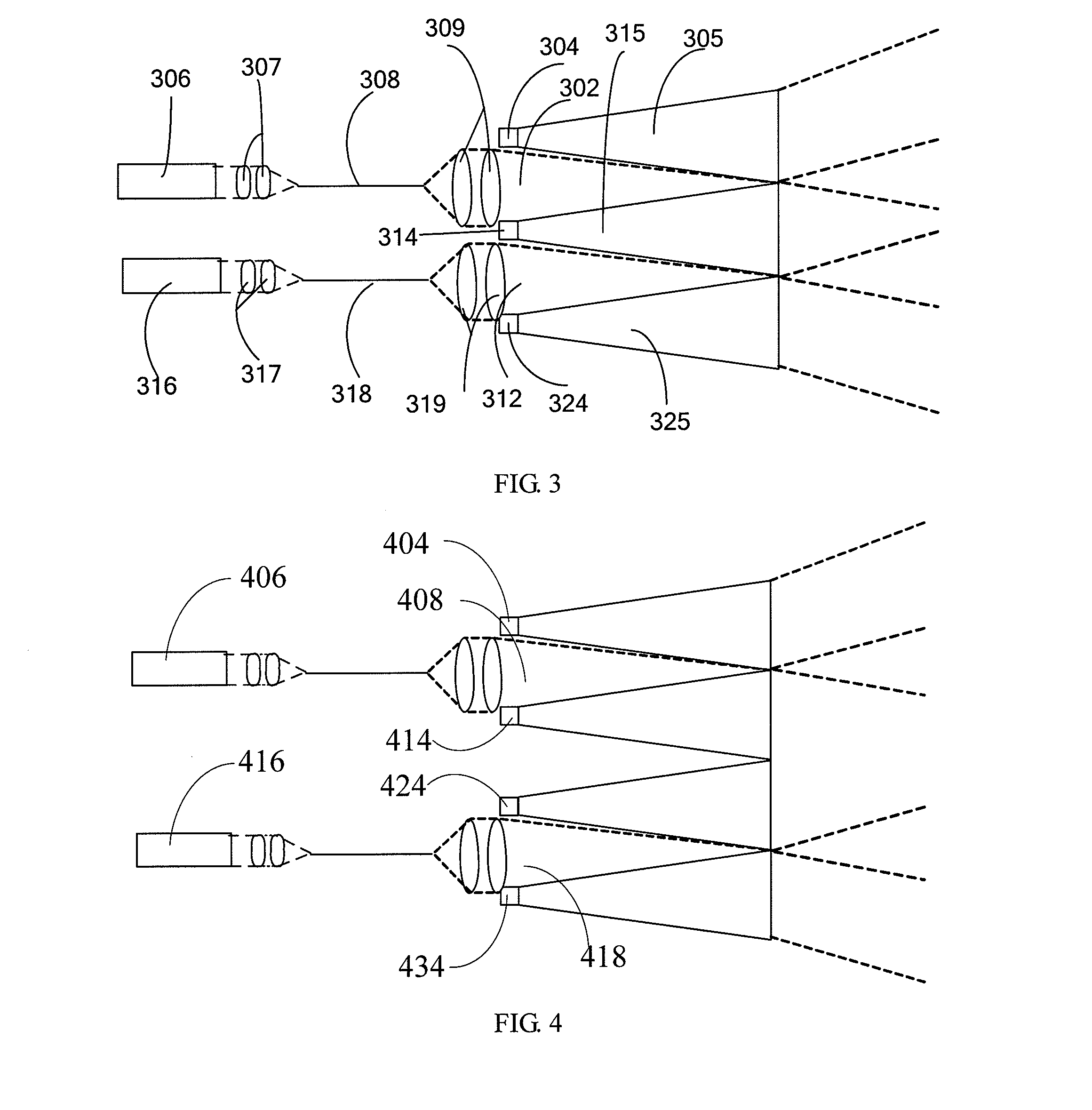 Light source for projection system and projection display apparatus
