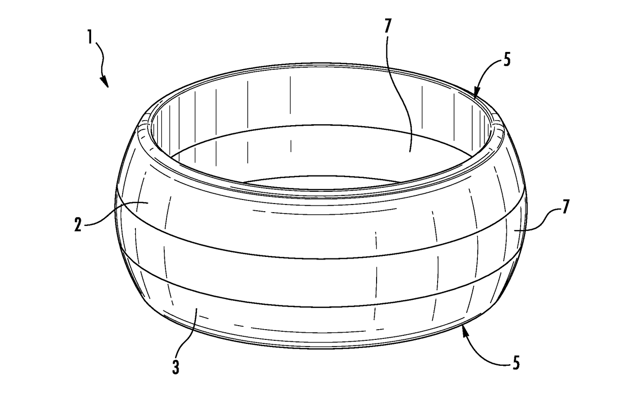 Ergonomic silicone wedding ring