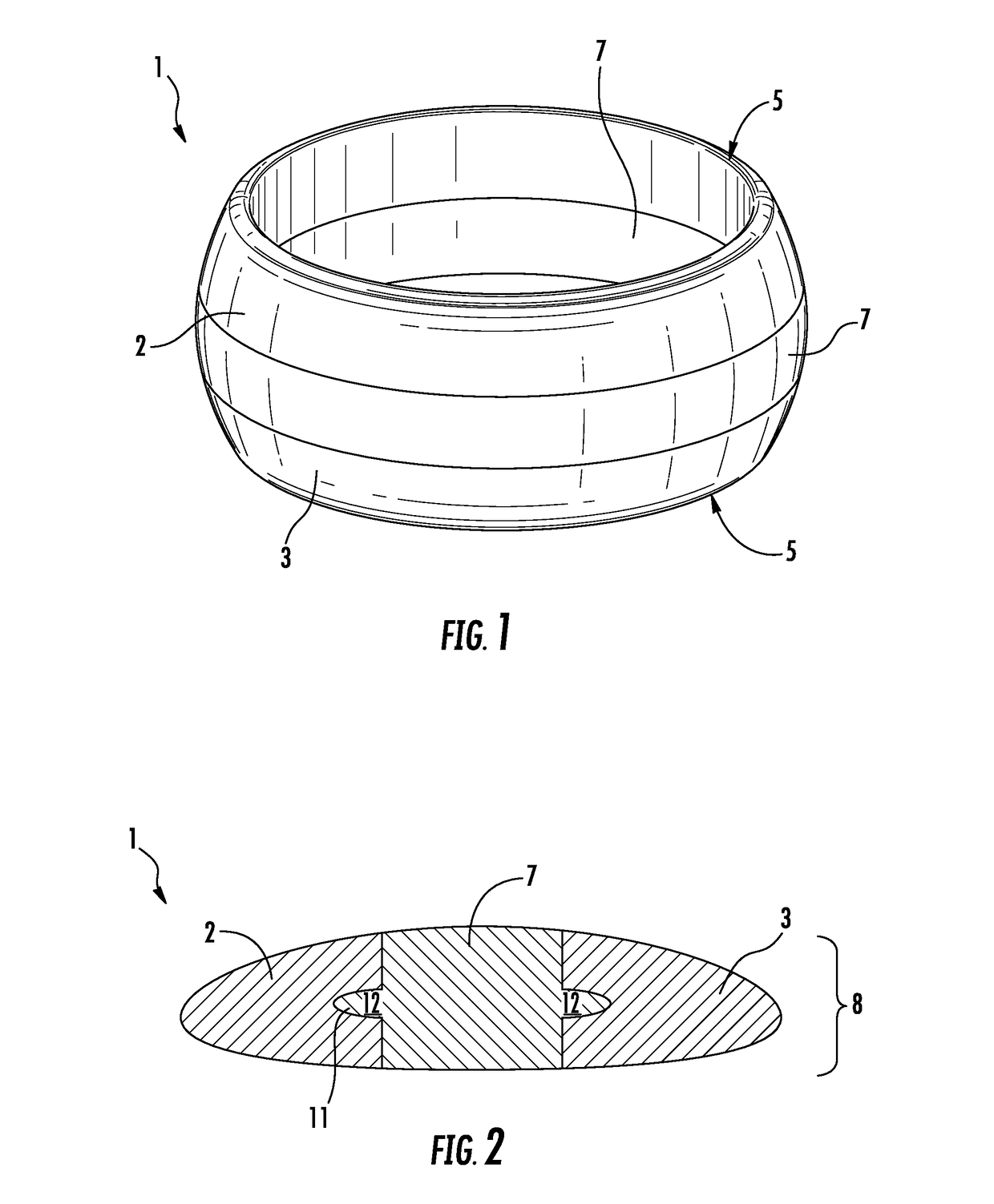 Ergonomic silicone wedding ring