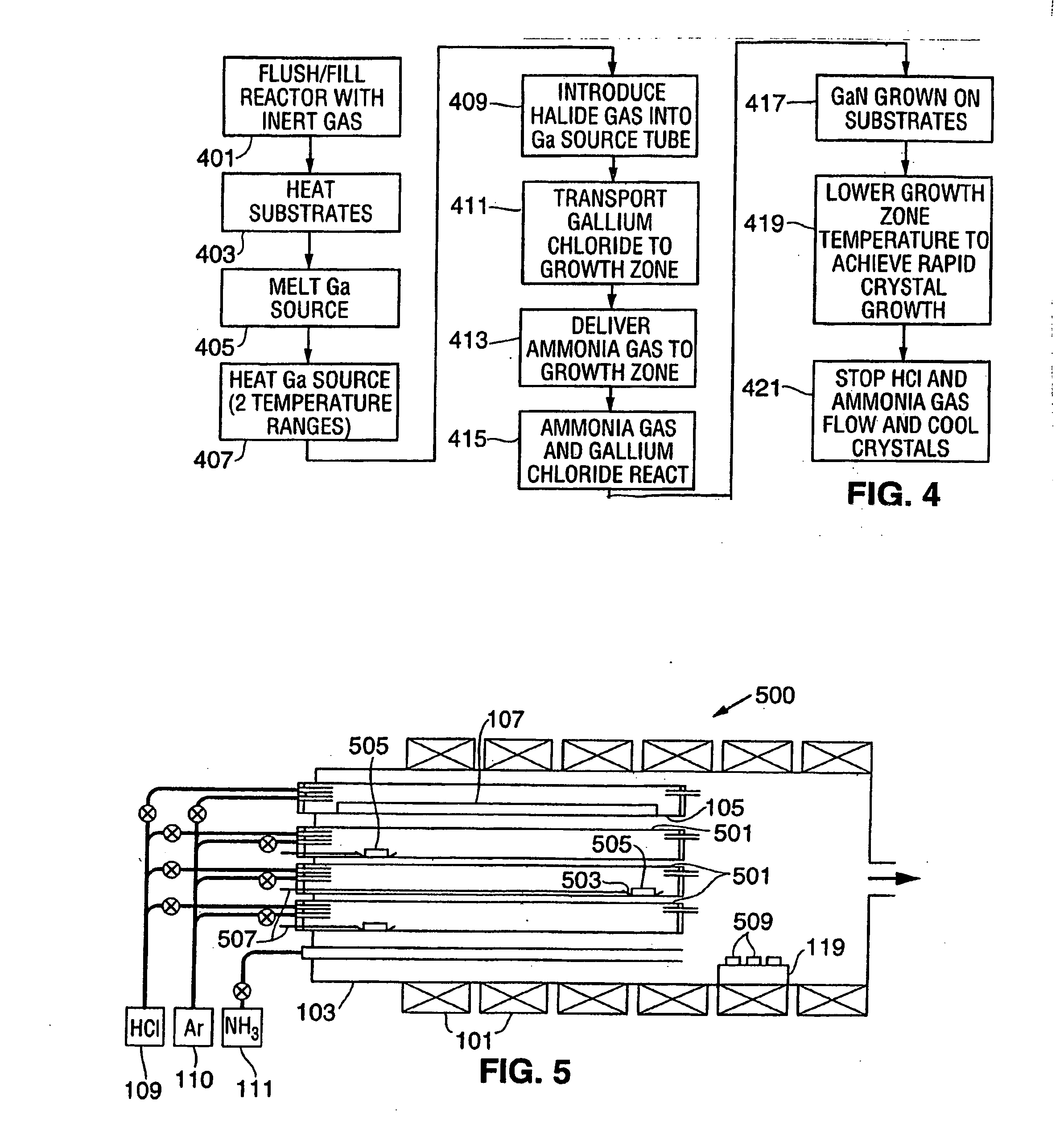 Method for simultaneously producing multiple wafers during a single epitaxial growth run and semiconductor structure grown thereby