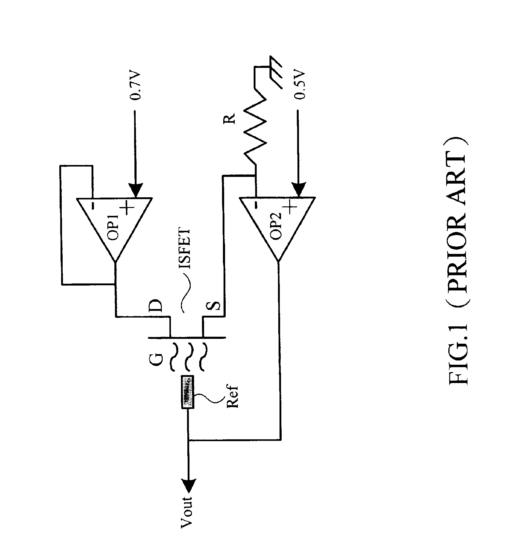 Electronic circuit for ion sensor