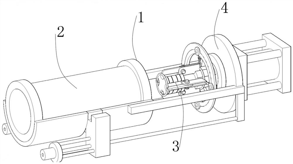 Synchronous pipe body cutting and pushing device