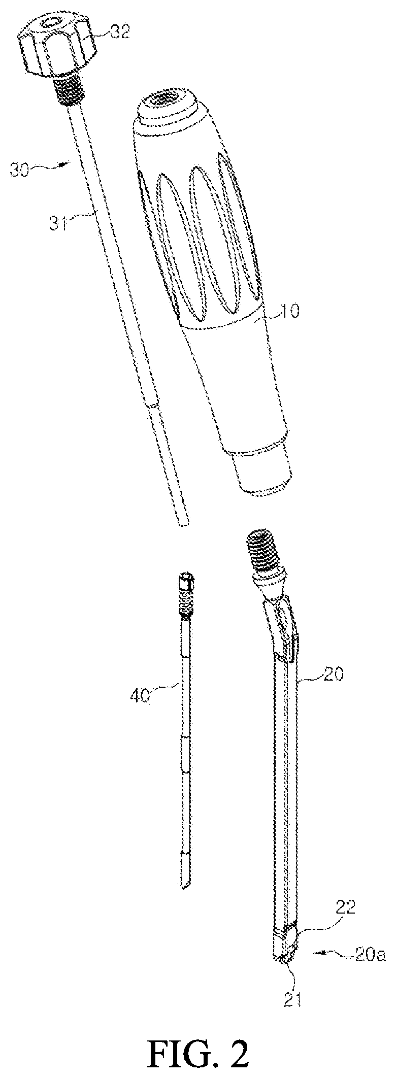 Apparatus for Spinal Surgery of Inserting Rod