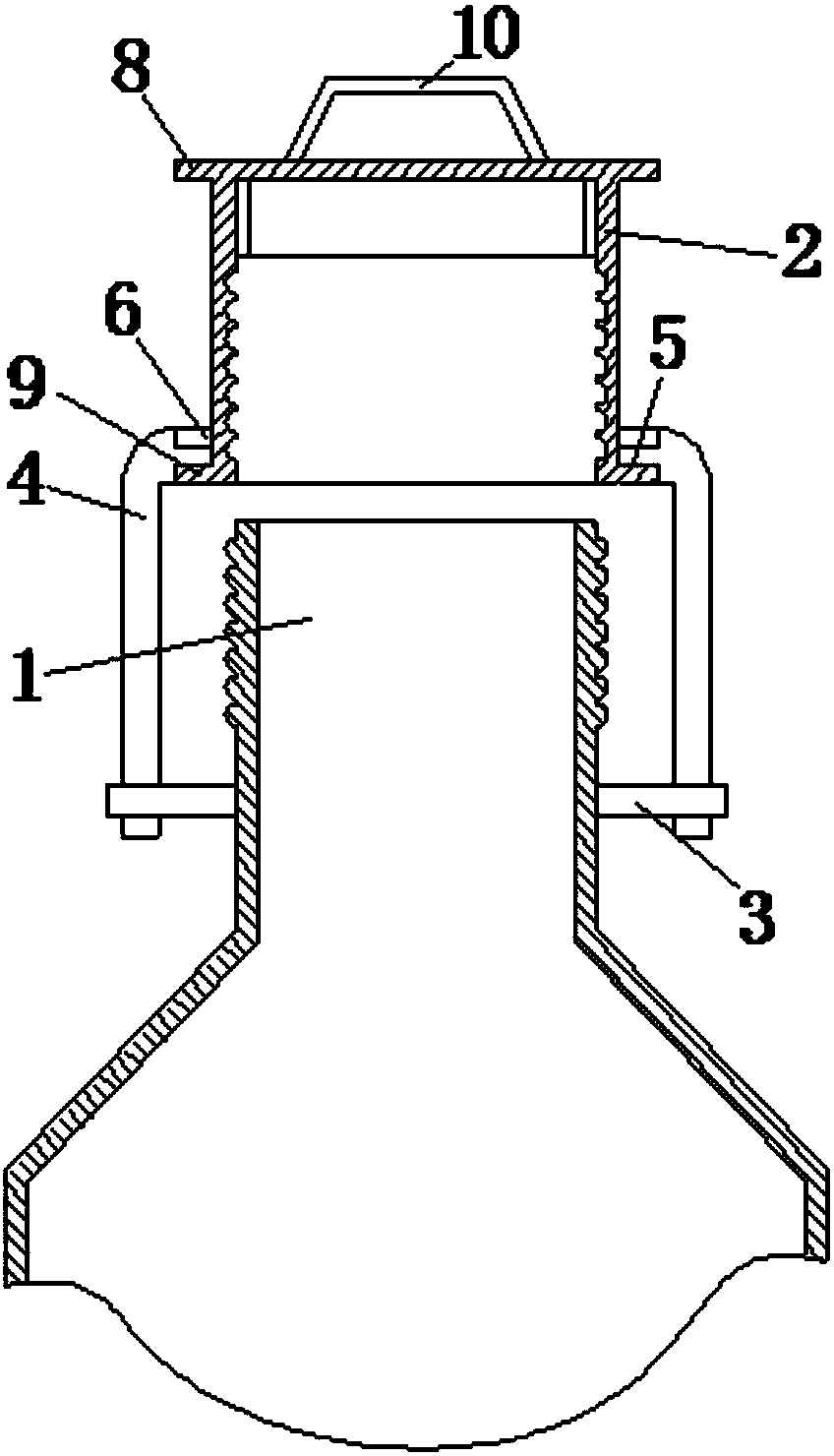 Bottle cap connecting structure of mineral water bottle