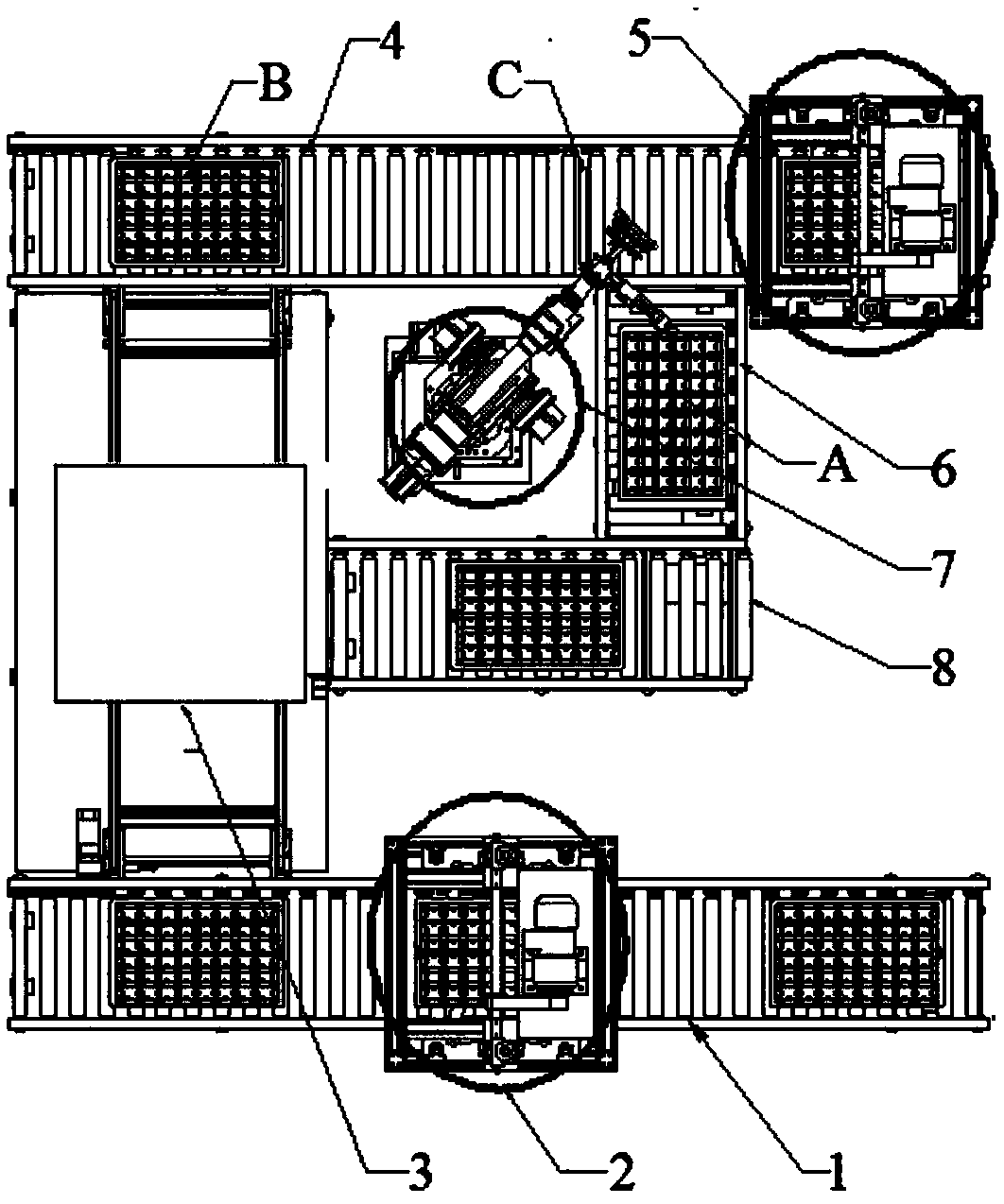 Automatic connecting method for broad-band power line carrier module detection