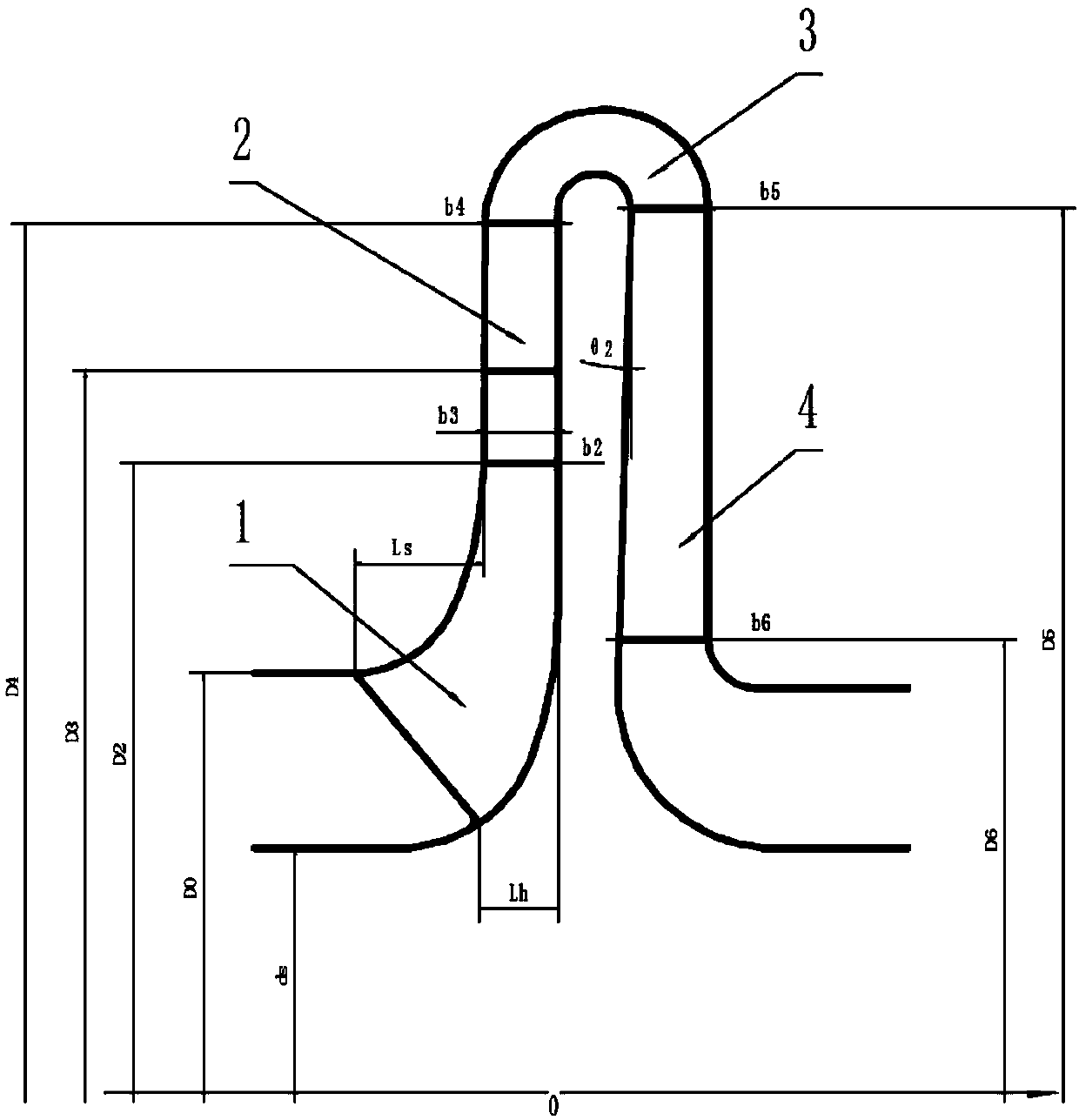 Light-medium high-energy-head compressor model stage with flow coefficient being 0.0205 and design method