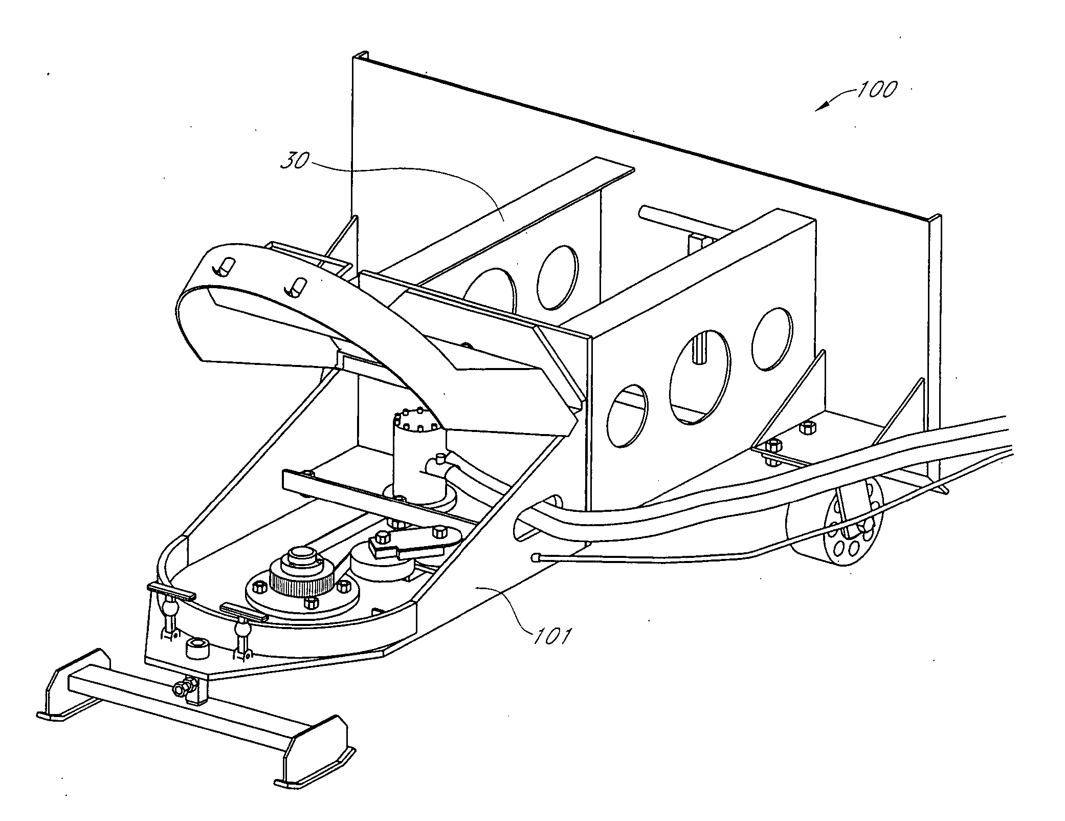 Pavement marking remover with/for skid steer tractor