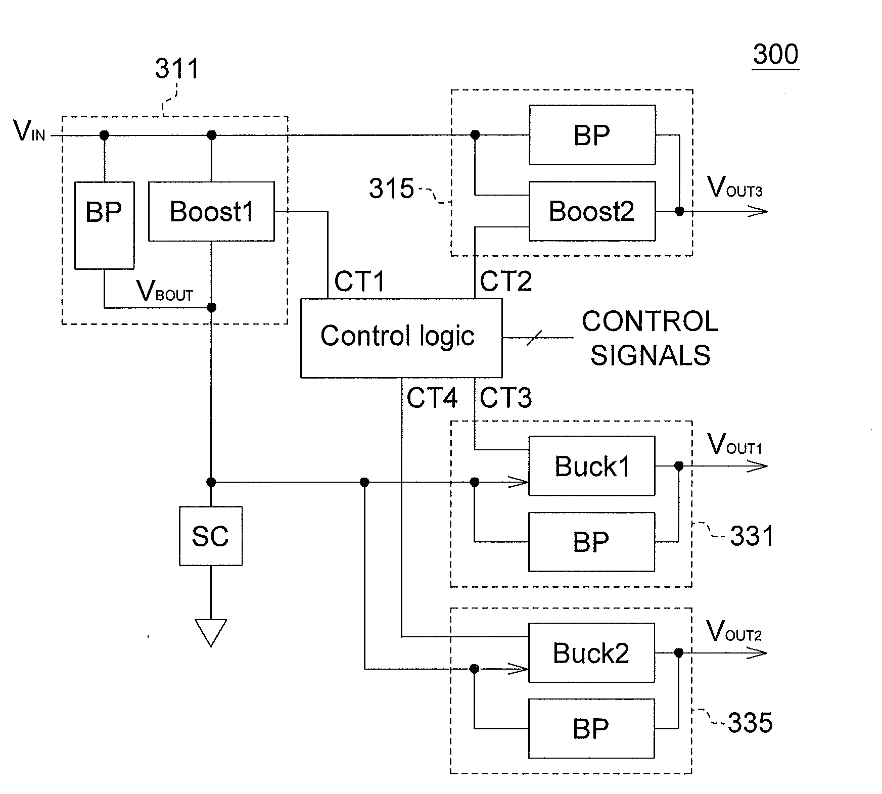 System power integrated circuit and architecture, management circuit, power supply arrangement, and portable apparatus